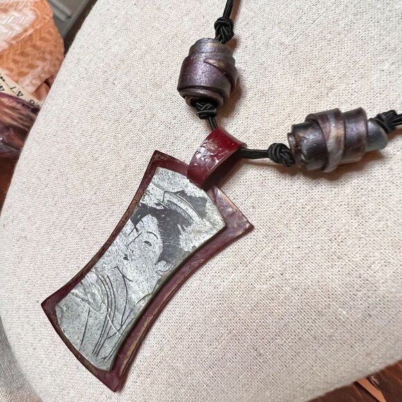 Handmade Jewelry - Handmade Polymer Clay Asian Necklace